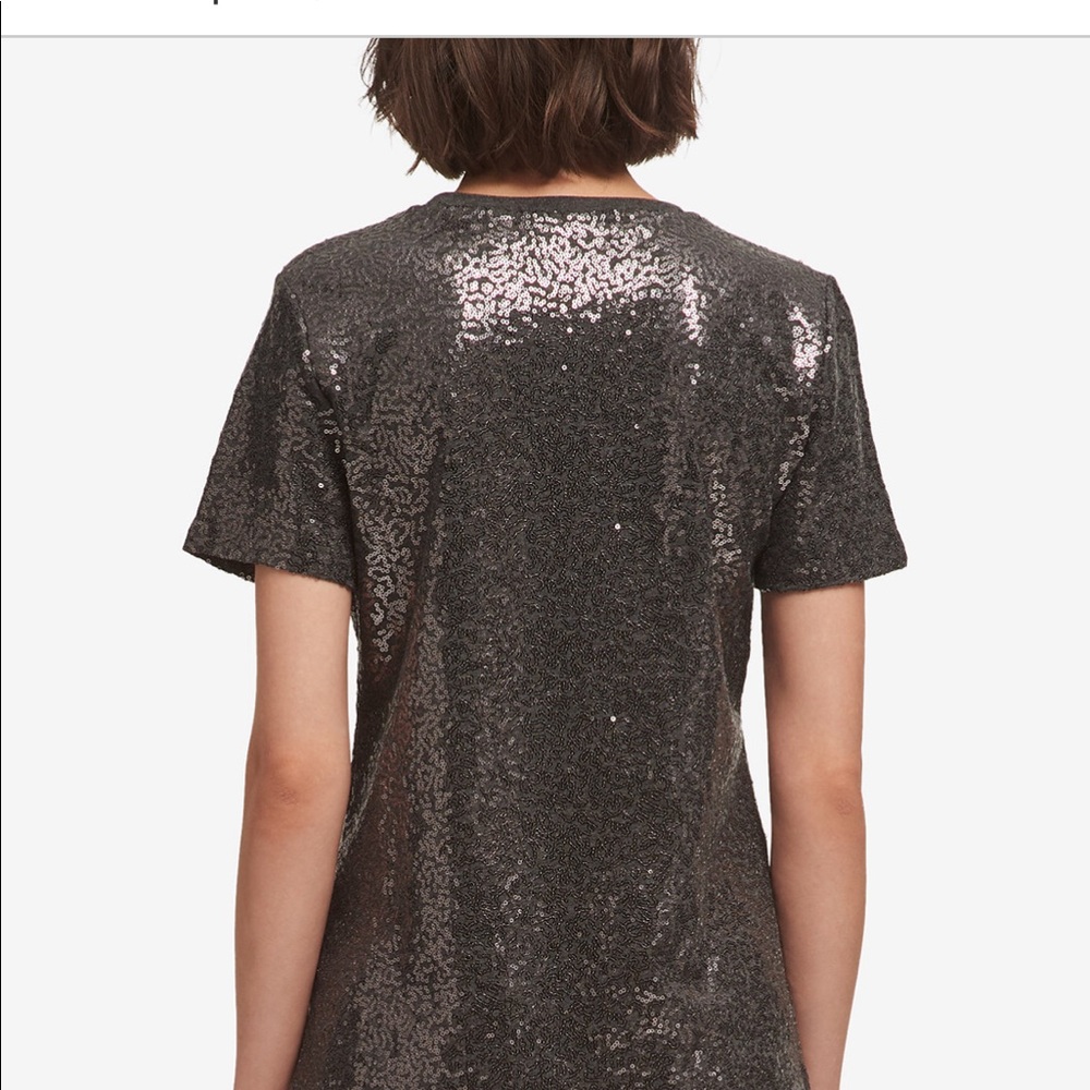 DKNY Gray Sequin Tee - Picture 2 of 2